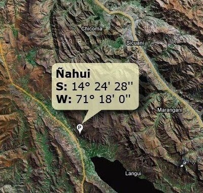 Наконец-то найдены координаты того места, куда ежедневно друг друга посылают миллионы людей. Если бы каждый десятый посланный туда поехал, то этот город стал бы, без сомнения, самым большим по численности населения городом в мире. Населенный пункт Nahui (Перу)