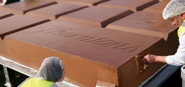 Самая большая шоколадка в мире теперь весит 6 тонн.